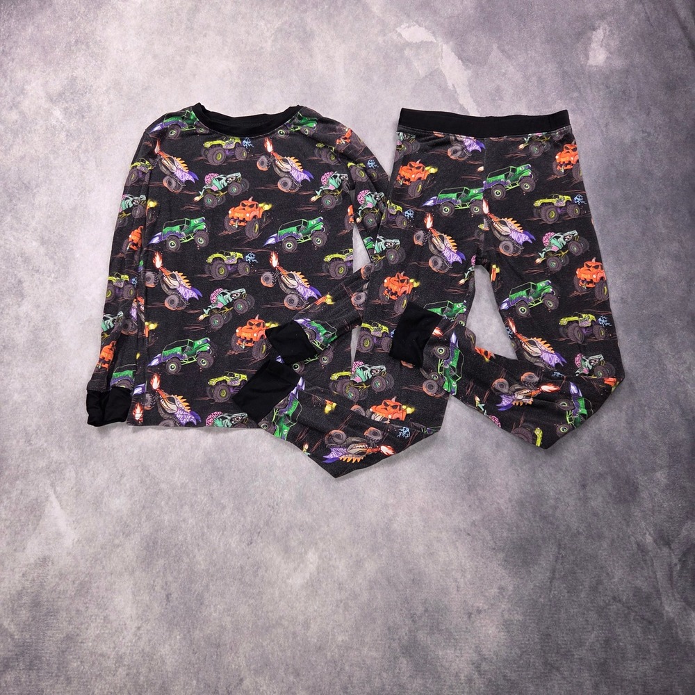 Fletch Monster Truck Pajama Set Boys 4T Bamboo Halloween Spooky Sleepwear